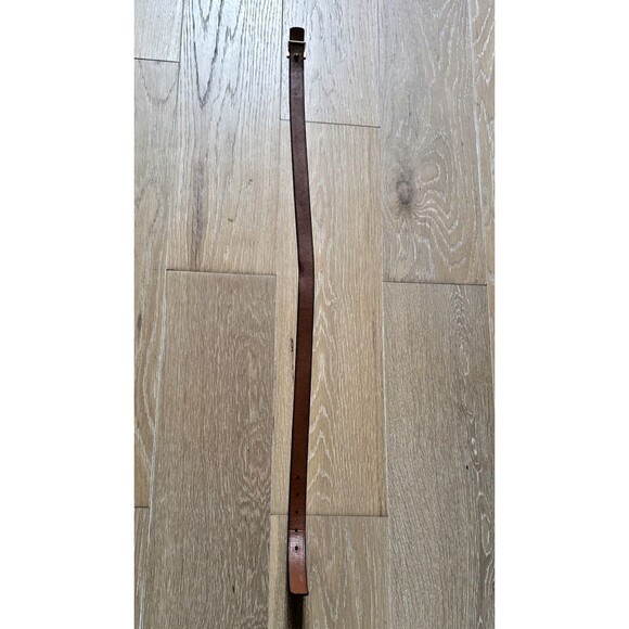 Tory Burch Size M Reversible Black Tan Saffiano Leather Belt Black Logo Buckle - Picture 10 of 14